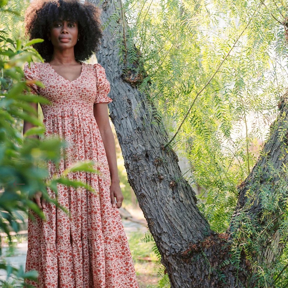 Christy Dawn Brooklyn Dress Mandarin Ditsy Field XL